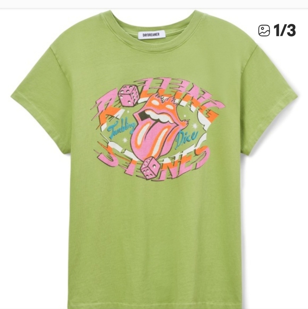Daydreamer Rolling Stones Green Graphic Tee